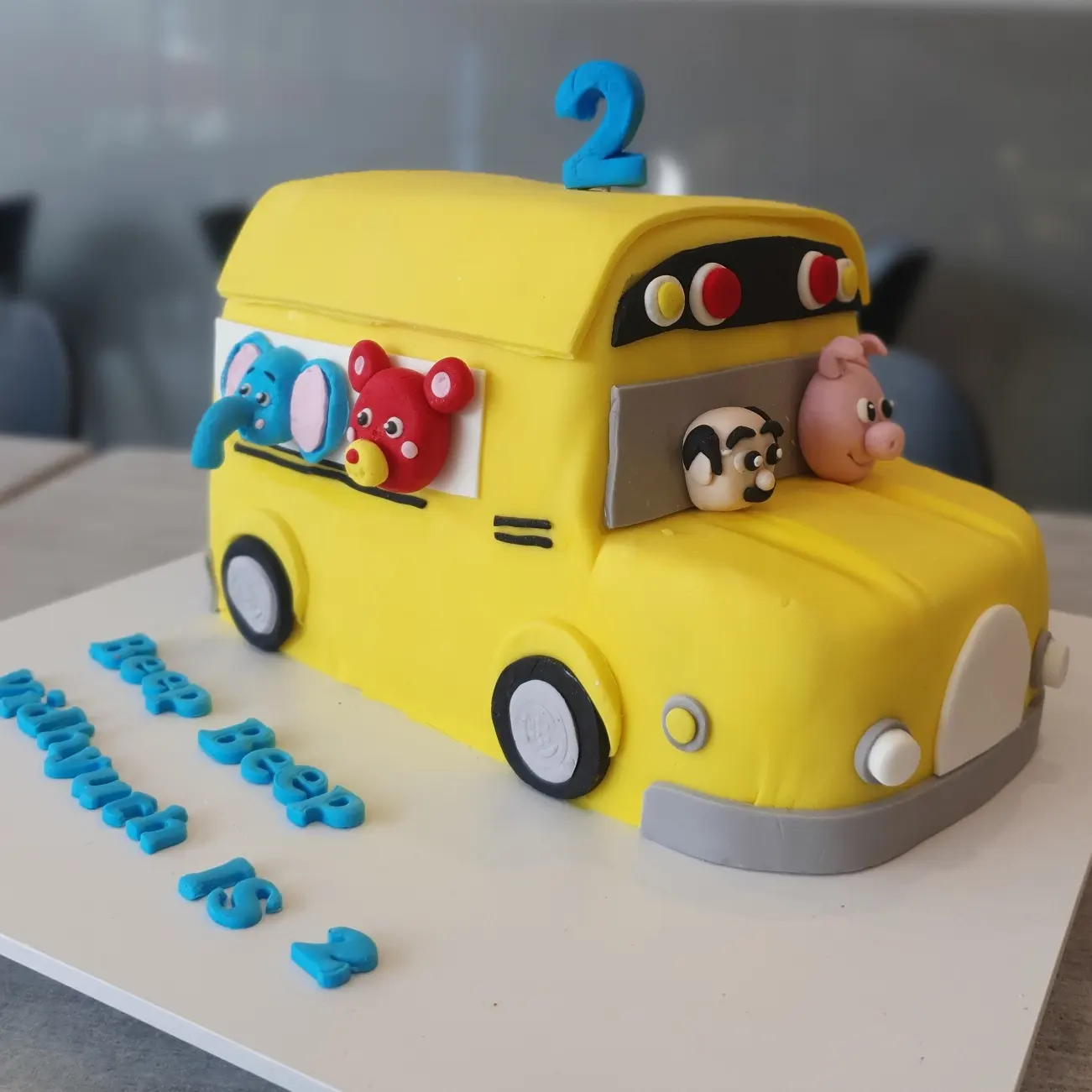 Cocomelon 3D Bus Cake 2